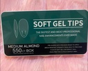 Medium Almond Full Coverage Soft Gel Nails 550 pcs 